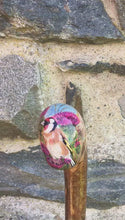 Load and play video in Gallery viewer, goldfinch knob ball walking stick Helen Elizabeth studios