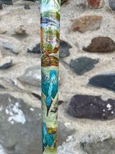 Load image into Gallery viewer, Kingfisher by river hand painted stag horn thumbstick by helen elizabeth