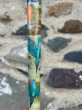 Load image into Gallery viewer, Kingfisher by river hand painted stag horn thumbstick by helen elizabeth