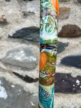 Load image into Gallery viewer, Kingfisher by river hand painted stag horn thumbstick by helen elizabeth