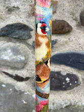 Load image into Gallery viewer, Goldfinch on thistle hand painted stag horn thumbstick by Helen Elizabeth Studios