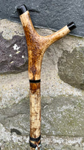 Load image into Gallery viewer, Hazel Wood Thumbstick Antler Handled Wading Staff Stick Helen Elizabeth Studios