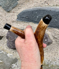 Load image into Gallery viewer, Hazel Wood Thumbstick Antler Handled Wading Staff Stick Helen Elizabeth Studios