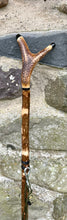 Load image into Gallery viewer, Hazel Wood Thumbstick Antler Handled Wading Staff Stick Helen Elizabeth Studios