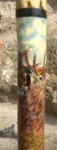 Load image into Gallery viewer, Hand painted Stag Horn Thumbstick MacNab by Helen Elizabeth Studios