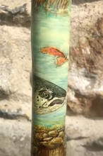 Load image into Gallery viewer, Hand painted Stag Horn Thumbstick MacNab by Helen Elizabeth Studios