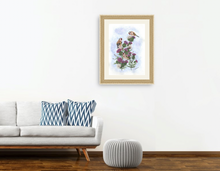 Load image into Gallery viewer, Goldfinch on Thistle Limited giclee print Helen Elizabeth
