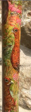 Load image into Gallery viewer, Hand painted Stag Horn Thumbstick MacNab by Helen Elizabeth Studios