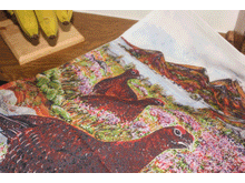 Load image into Gallery viewer, red grouse teatowel by Helen Elizabeth