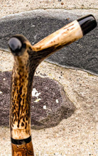 Load image into Gallery viewer, Hazel Wood Thumbstick with Antler Handle (B)