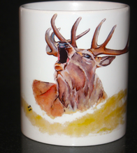 Load image into Gallery viewer, Scotland's Wildlife Collection - Roaring Stag Ceramic Mug and Coaster