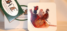 Load image into Gallery viewer, Pheasant and friends with poem mug and coaster by Helen Elizabeth