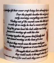 Load image into Gallery viewer, Pheasant and friends with poem mug and coaster by Helen Elizabeth