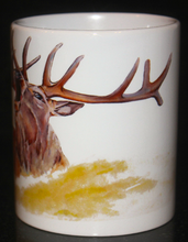 Load image into Gallery viewer, Scotland's Wildlife Collection - Roaring Stag Ceramic Mug and Coaster