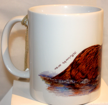 Load image into Gallery viewer, Wildlife Getting Along Collection - Otter and Salmon Ceramic Mug and Coaster