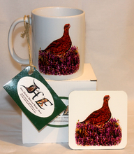 Load image into Gallery viewer, Scotland's Wildlife Collection - Red Grouse Ceramic Mug and Coaster