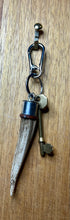 Load image into Gallery viewer, I antler staghorn key ring shotgun cartridge by Helen Elizabeth Studios 
