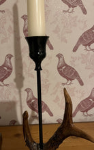 Load image into Gallery viewer, Rustic Roe Deer Stag Horn Antler Pair Candle Stick Holders by Helen Elizabeth Studios
