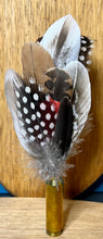 Load image into Gallery viewer, Natural Feather Cartridge Pin/Brooch for Hat, Lapel or Wrap (16)
