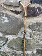 Load image into Gallery viewer, Hazel Wood Antler Handle Wading Staff Stick 
