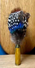 Load image into Gallery viewer, Natural Feather Cartridge Pin/Brooch for Hat, Lapel or Wrap (19)
