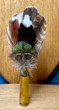 Load image into Gallery viewer, Natural Feather Cartridge Pin/Brooch for Hat, Lapel or Wrap (21)
