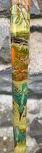 Load image into Gallery viewer, Kingfisher by River - Hand Painted Hazel Thumbstick with Antler Handle
