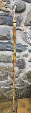 Load image into Gallery viewer, red stag grouse salmon antler hazel country thumbstick by Helen Elizabeth

