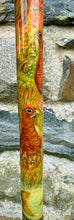 Load image into Gallery viewer, red stag grouse salmon antler hazel country thumbstick by Helen Elizabeth
