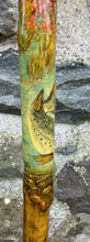 Load image into Gallery viewer, Red Deer, Grouse and Salmon- Hand Painted Antler Handle Country  Hazel Wood Thumbstick
