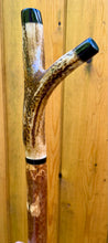 Load image into Gallery viewer, Antler Handled Hazel Wood Country Thumbstick Walking Stick by Helen Elizabeth
