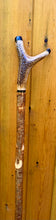 Load image into Gallery viewer, Antler Handled Hazel Wood Country Thumbstick Walking Stick by Helen Elizabeth
