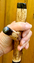 Load image into Gallery viewer, Antler Handled Hazel Wood Country Thumbstick Walking Stick by Helen Elizabeth
