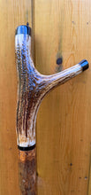 Load image into Gallery viewer, Antler Handled Hazel Wood Country Thumbstick Walking Stick by Helen Elizabeth
