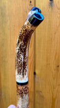 Load image into Gallery viewer, Antler Handled Hazel Wood Country Thumbstick Walking Stick by Helen Elizabeth
