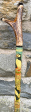 Load image into Gallery viewer, Puffins on Cliff Antler handled country thumb stick
