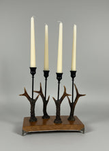 Load image into Gallery viewer, Roe Deer Stag Antler Candle Stick Holder by Helen Elizabeth
