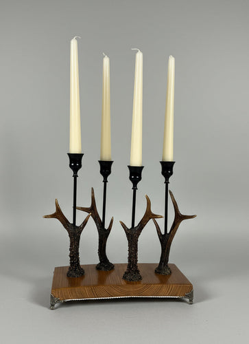 Roe Deer Stag Antler Candle Stick Holder by Helen Elizabeth