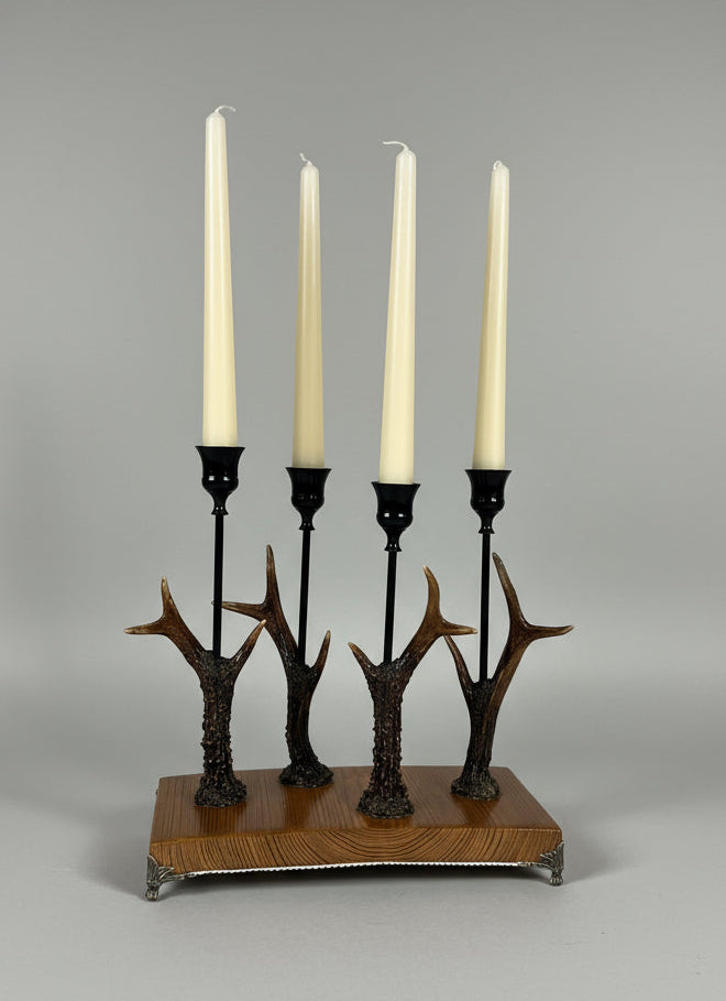Roe Deer Stag Antler Candle Stick Holder by Helen Elizabeth