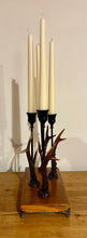 Load image into Gallery viewer, Roe Deer Stag Antler Candle Stick Holder by Helen Elizabeth
