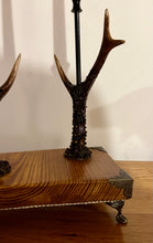 Load image into Gallery viewer, Roe Deer Stag Antler Candlestick Holder Double by Helen Elizabeth Studios
