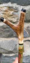 Load image into Gallery viewer, Roman Soldier and Lion Antler handled country thumb stick
