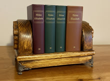 Load image into Gallery viewer, Rustic Book Shelf Holder Case with Rose Design Small Ideal for paper backs by Helen Elizabeth

