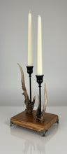 Load image into Gallery viewer, Rustic Roe Deer Stag Antler Candle Stick Holder - Double by Helen Elizabeth Studios
