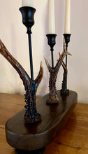 Load image into Gallery viewer, Rustic Roe Deer Stag Antler Candle Stick Holder - Treble  by Helen Elizaberth Studios
