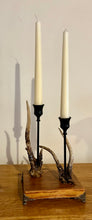 Load image into Gallery viewer, Rustic Roe Deer Stag Antler Candle Stick Holder - Double   by Helen Elizabeth
