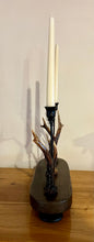 Load image into Gallery viewer, Rustic Roe Deer Stag Antler Candle Stick Holder - Treble  by Helen Elizaberth Studios

