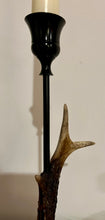 Load image into Gallery viewer, Rustic Roe Deer Stag Antler Candlestick Holder by Helen Elizabeth Studios
