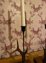 Load image into Gallery viewer, Rustic Roe Deer Stag Horn Antler Pair Candle Stick Holders by Helen Elizabeth Studios
