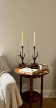 Load image into Gallery viewer, Rustic Roe Deer Stag Horn Antler Pair Candle Stick Holders by Helen Elizabeth Studios
